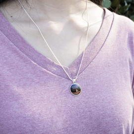 GRAPHICS & MORE I Dream of a World Where Chickens can Cross the Road Without Motives Questioned Funny Humor 0.75" Pendant with Sterling Silver Plated Chain