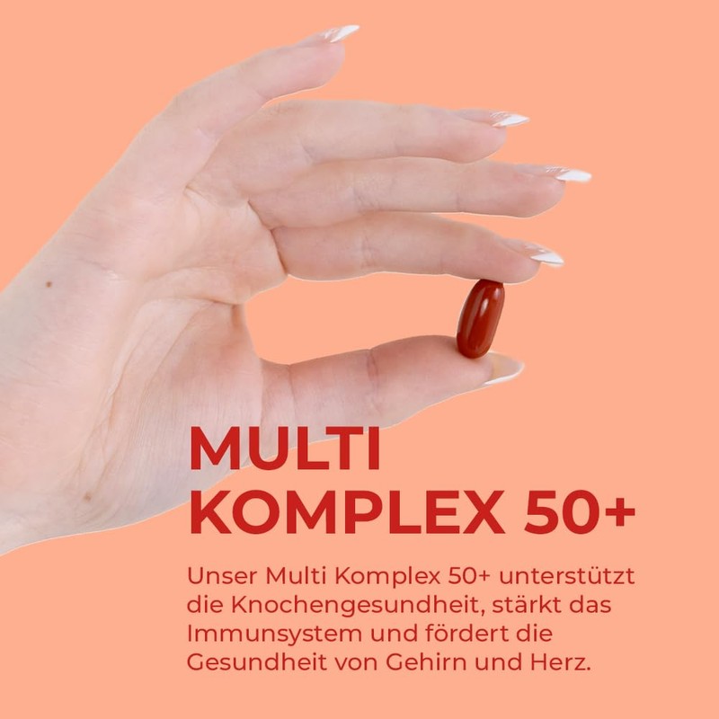 Multi Komplex 50+ Softgel-Kapseln | Omega-3 mit EPA & DHA,