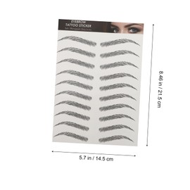LALAFINA 3sets Eyebrow Transfer Stickers Non-fading Long-lasting Artificial Eyebrows Kit for Easy Application 6sheets*3