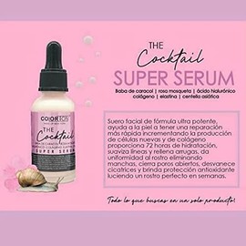 Colorton The Cocktail Super Serum Baba de Caracol Rosa Mosqueta  cido Hilaurnico  Colgeno  Elastina  Centella Colorton                                