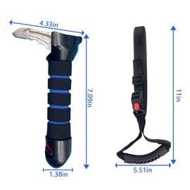 HAPPOW Automotive Door Auxiliary Handle for Seniors,Car Door Handle for Disabled, Multifunction Handle Car Door Latch Handle, Disability Aids with 1 Wide Band(Blue)