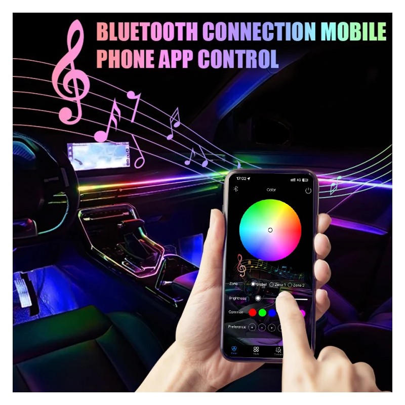 Us Local Shipping Car Ambient Light Multi Color Lighting Car