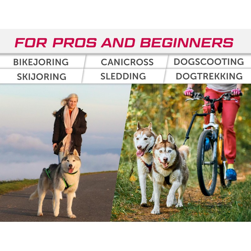 LASALINE XBack Dog Harness - Bikejoring, Dog Pull, Ski Joring