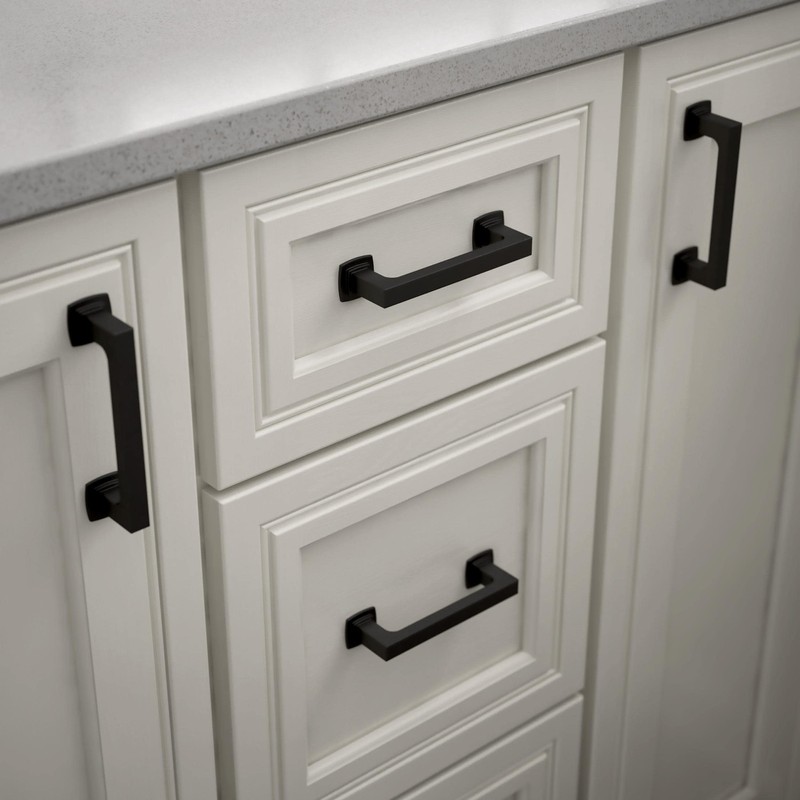 Franklin Brass (1-Pack) – Matte Black Cabinet Handles, 3-3/4 Inch