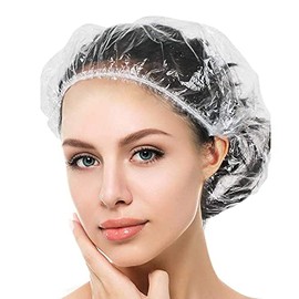 Yizijizi 100 Gorros Ducha Desechables Gorro Grande Grueso Transparente Impermeable Mujer Tamaño