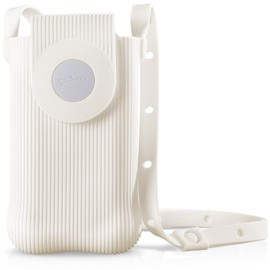BONE Bubble Phone Bag Gen 2 para Mujeres y Hombres, Bandolera de Silicona con protección de Burbujas, Resistente a arañazos, Lavable, Secado rápido, Correa Ajustable, Blanco