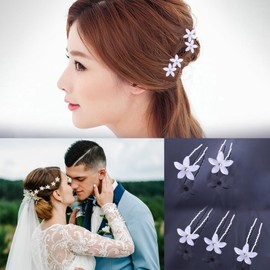 Perlen Haarnadeln Hochzeit – 20 Stück Braut Haarschmuck Set mit Kristall, U-förmige Haarspangen für Frauen Mädchen – Elegante Strass Hochzeit Haarklammern für Hochzeiten & besondere Anlässe