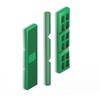 DOJA BARCELONA 6 mm Plastic Spacers, Green Spacers, Pack of