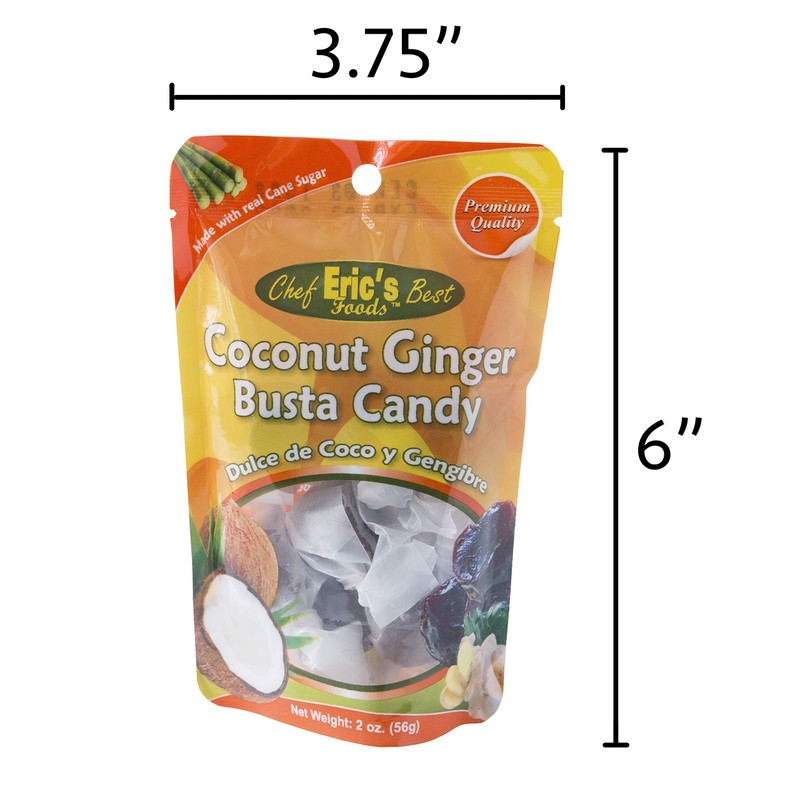 Chef Eric's Coconut Ginger Busta Candy, Jamaican candy like Colombian