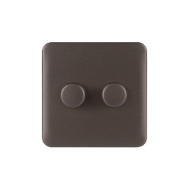 Schneider Electric GGBL6022CMBS Schneider Electric Lisse Screwless Deco Uni Dimmer 2G 2way 250W/VA MB, 250 W, 240 V, Mocha Bronze