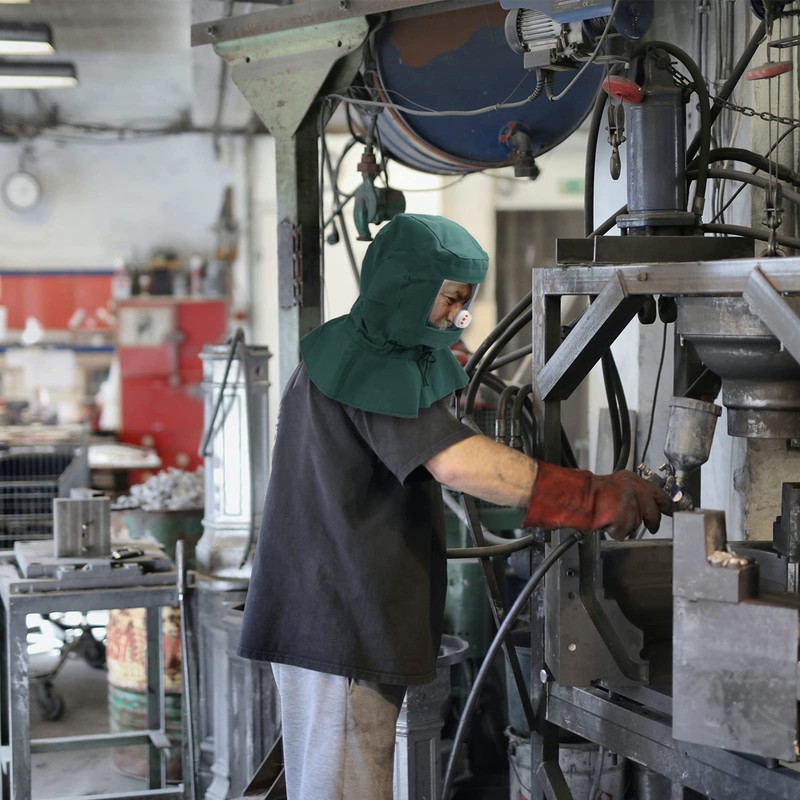 Outanaya Sandblasting Helmet Protective Dust Mask for Abrasive Work Comfortable
