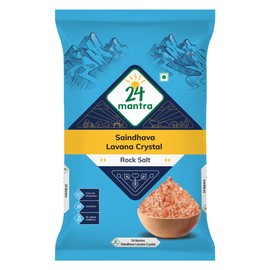 24 Mantra Organic Himalayan Rock Salt Crystal - Natural | Unrefined | Additives Free (1 Kg (Pack Of 1))