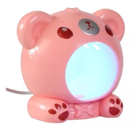WY Lampara De Uñas 1 Dedo Osito Cute Uv Led 24w 8 Focos Uv Led Color Rosa