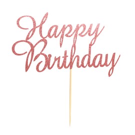 Arthsdite Arthsdite Happy Birthday Cake Topper, Happy Birthday Cake Picks, Birthday Party Decoration Supplies for Kids or Adults - Rose Gold Glitter