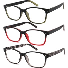 STARTONYOU Reading Glasses 3 Pack Anti-Blue Light Readers for Men