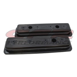 STEEL 1987-00 Compatible/Replacement for CHEVY/GMC 5.0L & 5.7L CENTER BOLT TALL VALVE COVERS - BLACK