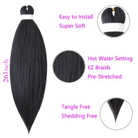 Cybelleza Easy Braid Braiding Hair Extensions, 1 Piece, Hair Extensions, Afro Hair Extensions, Yaki Pre Stretched Braiding Hair, Crochet Twist, 26 Inches (Light Auburn)