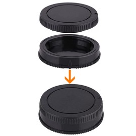 FANZR Front Body Cap + Rear Lens Cap Cover Compatible for Sony Alpha A-Mount/Minolta AF Mount fit A58 A99 A99II A350 A33 A77 Camera (2 Pack)
