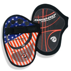 Gripad RX Lifting Grips | The Most Durable Grip Pads Yet | The Alternative to Weight Lifting Gloves, Gym Workouts, WOD, Weightlifting | Neoprene Hand Grips | Flexible Rubber Palm (American Flag)