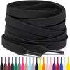 Miscly Flat Shoe Laces for Sneakers, Multiple Lengths and Colors