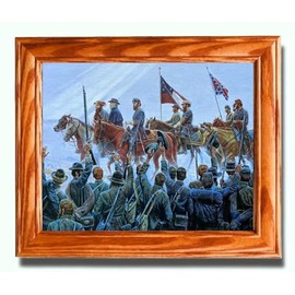 Framed Civil War Print. Mort Kunstler, Generals Lee, Jackson, Longstreet, Stuart