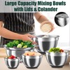 Mixing Bowls with Airtight Lids Set, 4 Stainless Steel Bowls