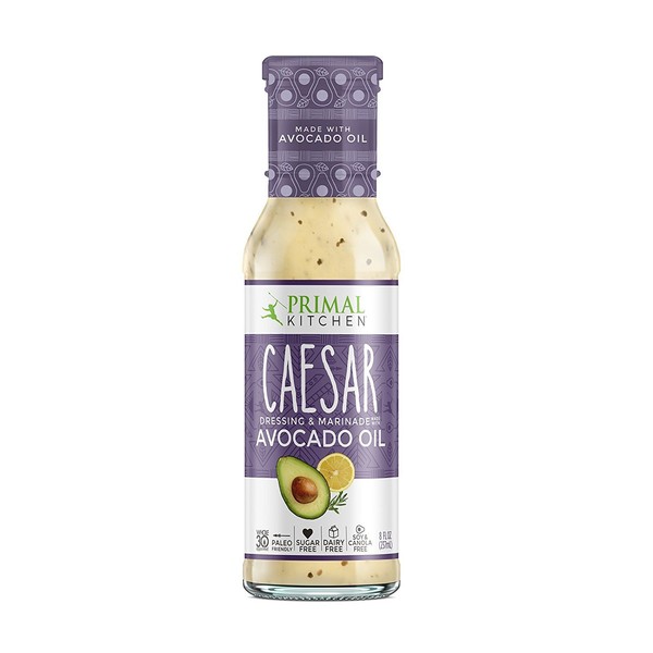 3 Packs | Primal Kitchen - Avocado Oil-Based Dressing and Marinade, Caesar, 8 oz, Whole30 and Paleo Approved