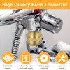 Flintronic 4PCS Brass Tap Valve Connector, G3/8 Inch Brass Double