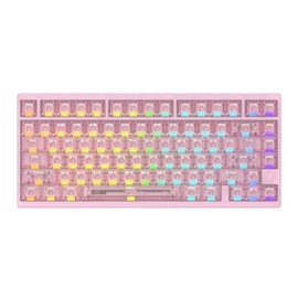 IROK MG75PRO 81 Keys Wired Magnetic Switch Mechanical Keyboard, Hall Effect, 8KHZ/ARGB/CNC Aluminum, Gasket Structure Gaming Keyboard(Pink)