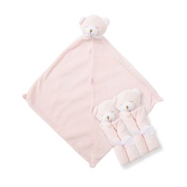 Angel Dear Three of A Kind Blankie, Pink Bear