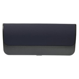 Tacy H-170-6 Glasses Case, Stylish, Two-tone Hard Case, Push Type, ABS Resin, Polyurethane, Navy