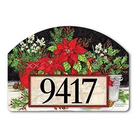 Magnet Works - Studio M Christmas Beauty Yard Design Address Sign - 14" x 10"