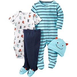 Carter's Baby-Boys 4 Pc Sets 126g407, Turquoise, 3 Months