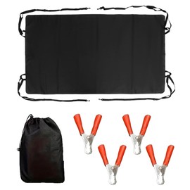 KACEPAR RV Awning Sun Shade Screen, Compatible with Most RVs, Campers, Travel Trailers, and Motorhomes with Standard Awning Setups or Side Rail mounts, Black, 1 Set(69.3 inch x 44.8 inch)