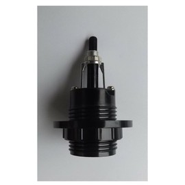 Galapagoz Threaded Phenolic Bottom Turn Knob Light Socket Lamp Socket with Shade Ring New USA,Black