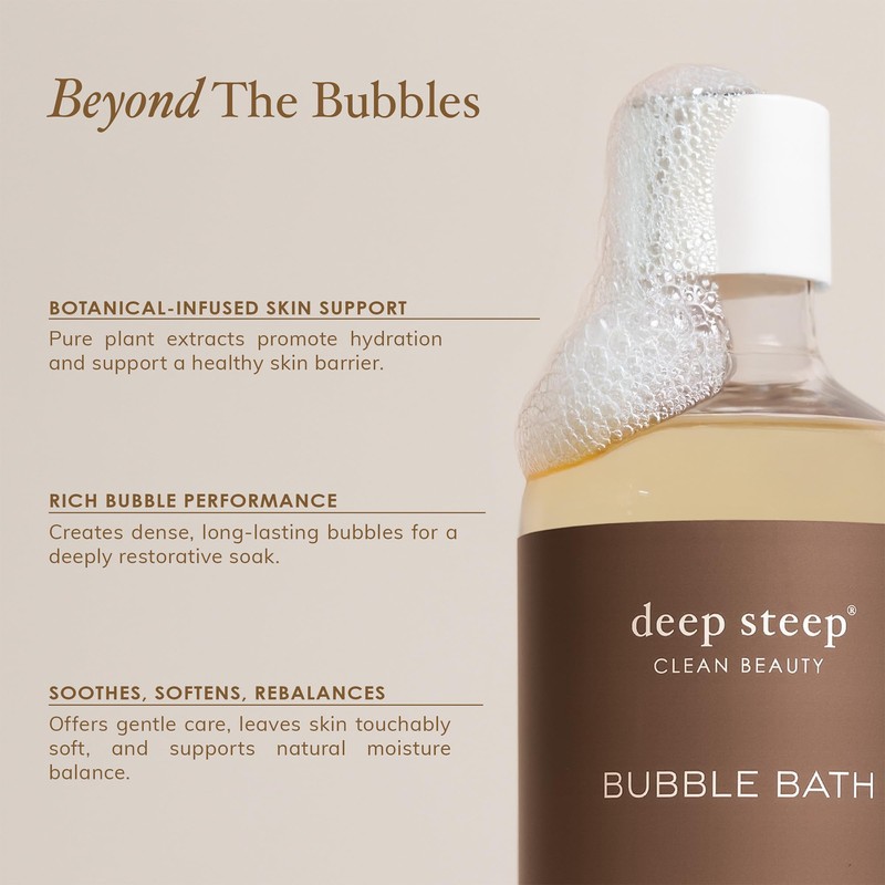 Deep Steep Bubble Bath, Coconut Lime 17 oz – Hypoallergenic,