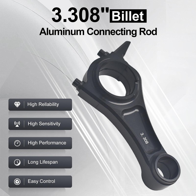 3.308" Billet Aluminum Connecting Rod For Tillotson 212cc Predator 224cc