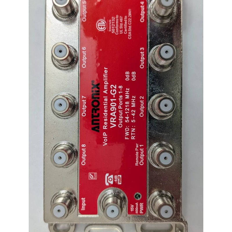 ANTRONIX VRA901-G2/ACP 1.2 GHz VoIP Residential Digital Coaxial Amplifier 9-Port