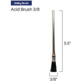 Pro Grad Acid Brushes Boar Hair Acid Flux Brushes 36 Count 3/8 Inch