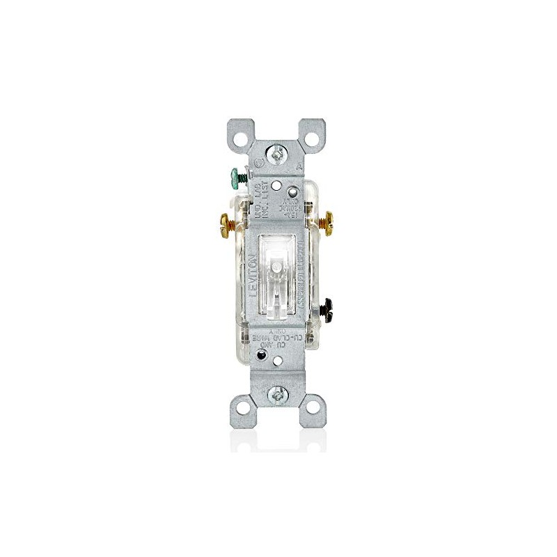 Leviton L1463-2C 15 Amp, 120 Volt, Toggle LED Illuminated 3-Way