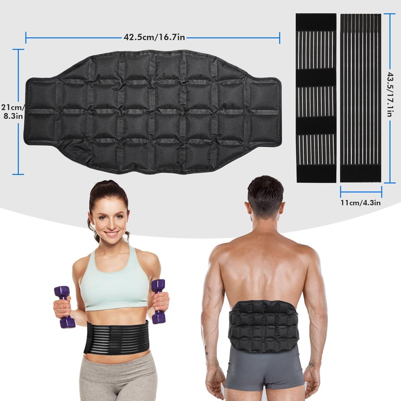DUKUSEEK Gel Ice Pack for Back, Reusable Hot Cold Therapy