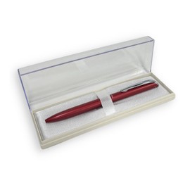 Pentel Australia BL2007B-PBOX Gifts EnerGel BL2007 Red Barrel 0.7mm Black Ink Pen with Pearl White Gift Box