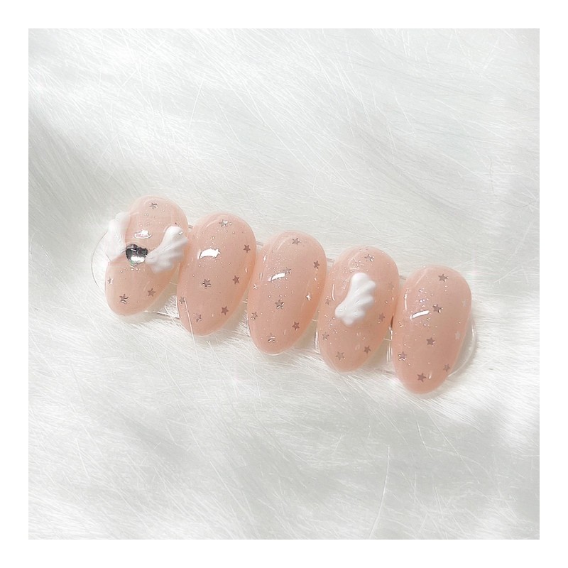 [Handmade Nail Tips] Angel Core Nail Tips - Short Ballerina