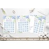 Find The Guest Bingo Bridal Shower Games, 25 Blue Floral
