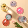 Funny Acrylic Coasters Set of 6, Cute Drink Coaster for
