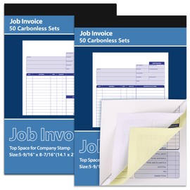 2 Pack Job Invoice Forms, Work Order Forms,5-9/16''x 8-7/16