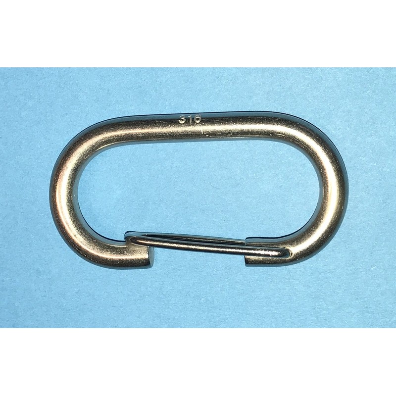 Stainless Steel 316 2 3/8" Spring Clip Flagpole Spring Hook