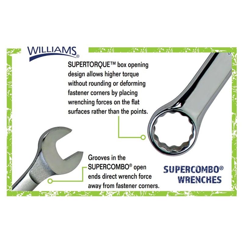 Williams 1224SC Super Combo Combination Wrench, 3/4-Inch