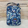 VERA BRADLEY Essential Backpack Bookbag Floral Blue Bursts Bag NWT