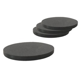 Diatomaceous Earth Coaster, Black, Non-Asbestos Inspected, Water Absorbent, Quick Drying, Diatomaceous Earth, Kitchen, Round Shape Coaster (W x D x H): 4.9 x 3.9 x 0.3 inches (10 x 10 x 0.8 cm) (Set